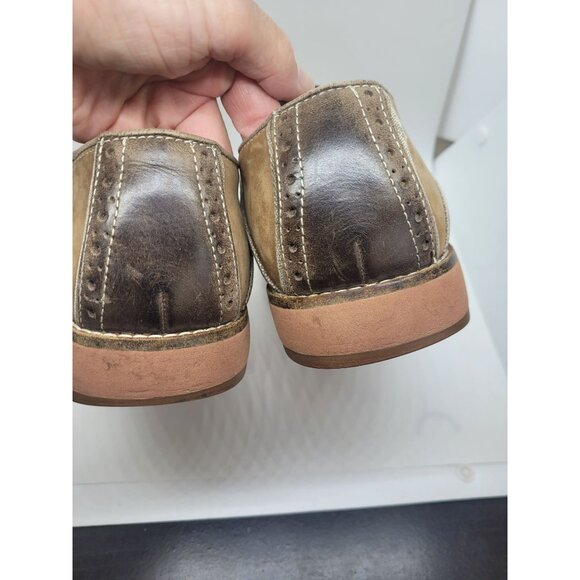 Mens Bass & Co Leather Oxford Shoes Brown Tan 9.5M - Picture 5 of 8